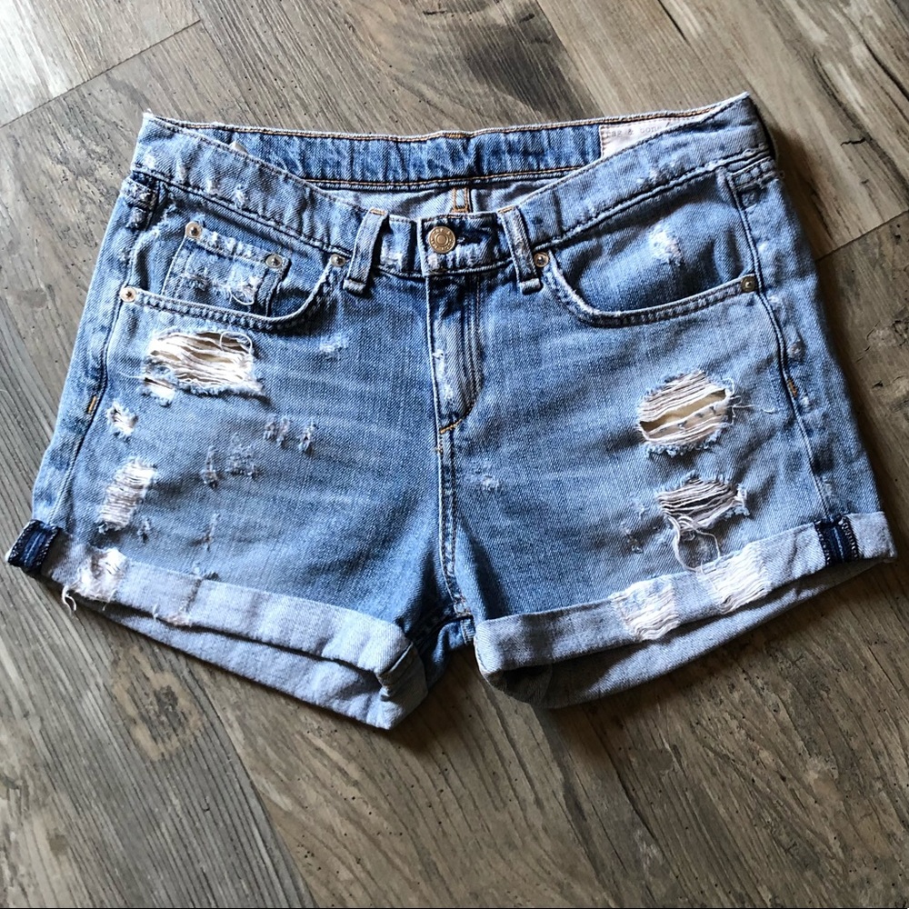 Rag & Bone distressed jean shorts